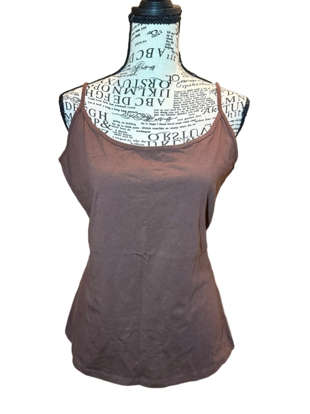 Bundle of 5 Amazon Essentials Cotton Brown Slim-Fit Camisole Tank Tops XL (NWOT)
